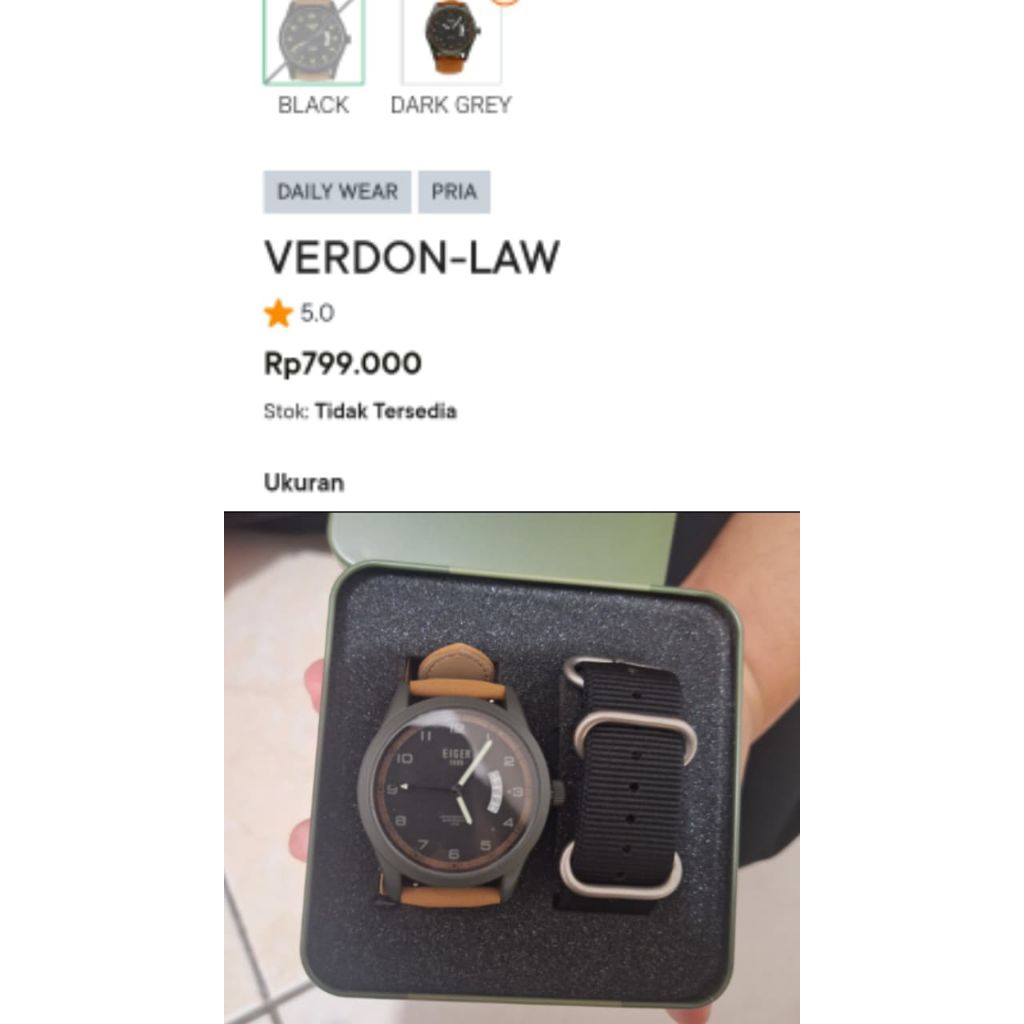 Jam tangan Eiger verdon law baru