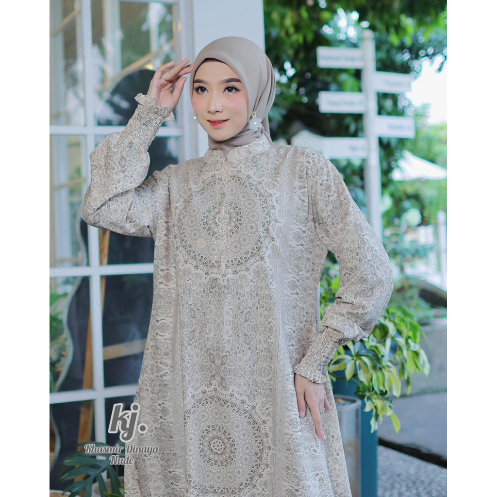 Gamis Dinaya Marbella Printing ORI KHadijah Mode/gamisprinting