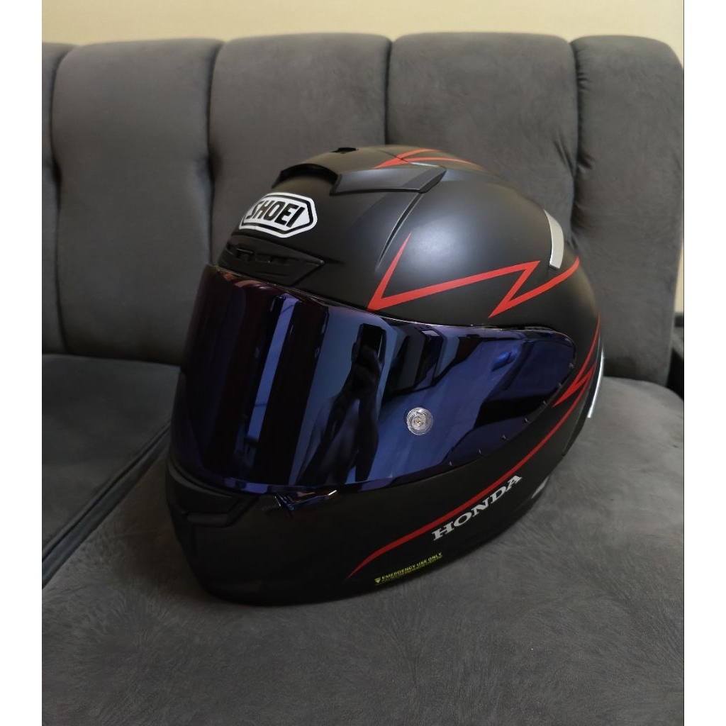 HELM SHOEI  BLACK HONDA HELM FULL FACE