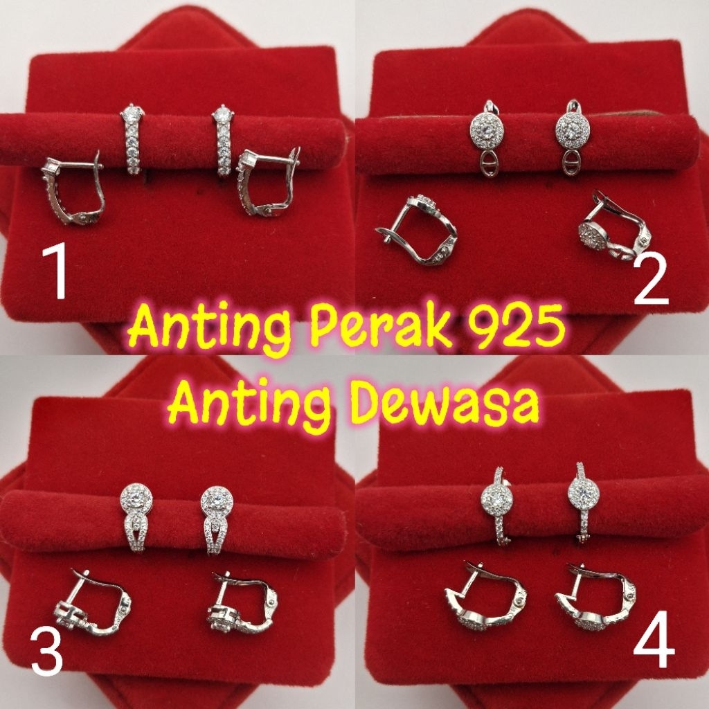 Anting Perak 925 Anting Jepit Dewasa