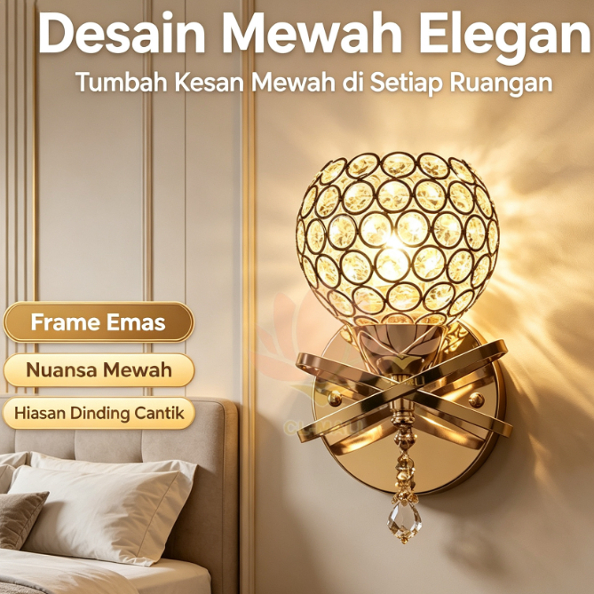 Lampu Hias Dinding Minimalis Lampu Gantung Kristal Lampu Dinding Kristal Gaya Modern