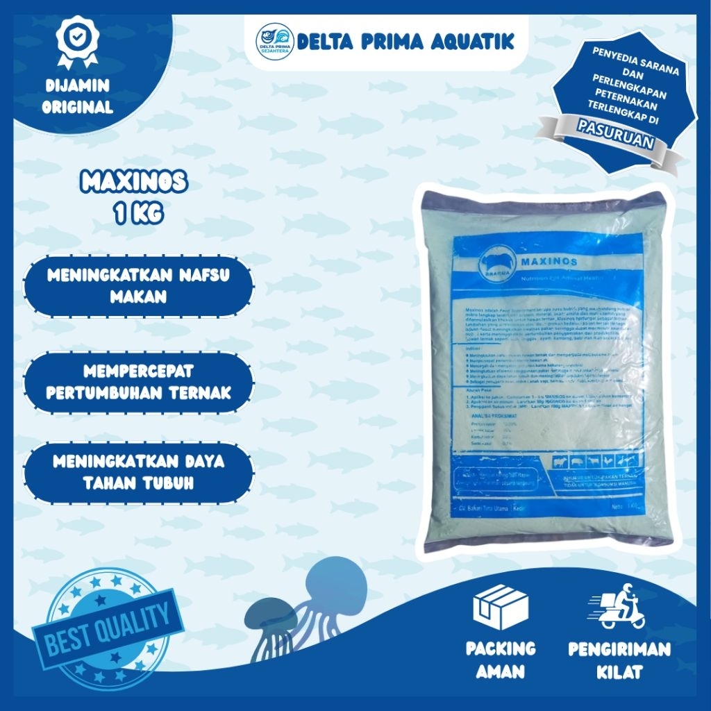 Maxinos 1kg Susu Ternak Kemasan untuk Pengganti Susu Indukan