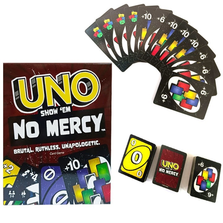 UNO No Mercy Kartu UNO Permainan Kartu Seru Uno Kartu Family Game Original Style