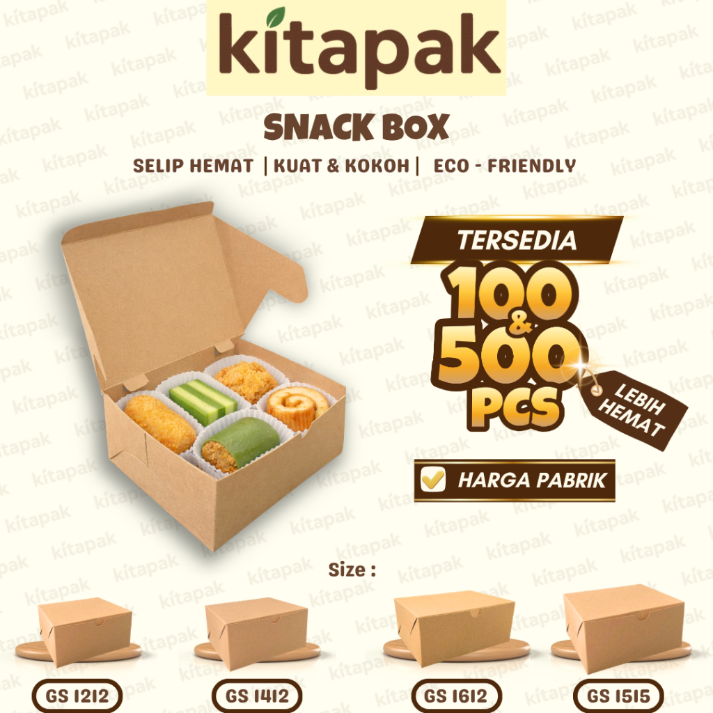 (100 / 500 PCS) SNACK BOX | DUS SNACK KUE CATERING HAJATAN