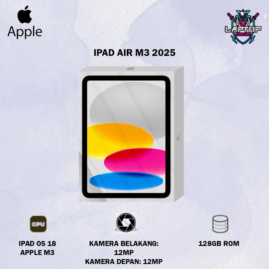 APPLE IPAD AIR M3 2025 128GB WIFI 11 INCH SPACE GREY RSMI INDONESIA IBOX
