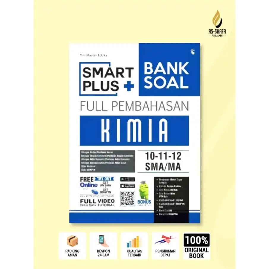 Buku Kimia SMA/MA Kelas 10, 11, 12 | SMART PLUS+ Bank Soal Full Pembahasan | Persiapan UTBK, SNBT, O