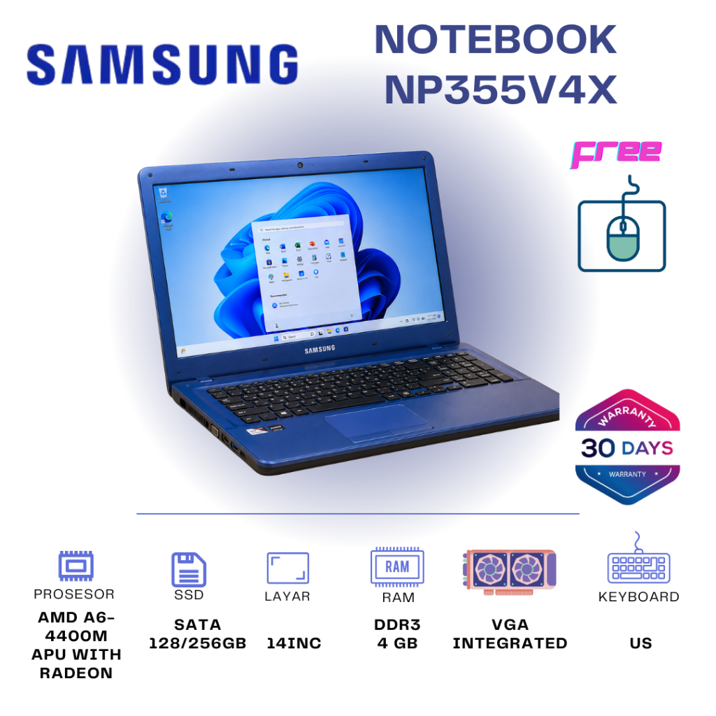 Laptop Samsung Series Core i3 i5 i7 Laptop Pelajar