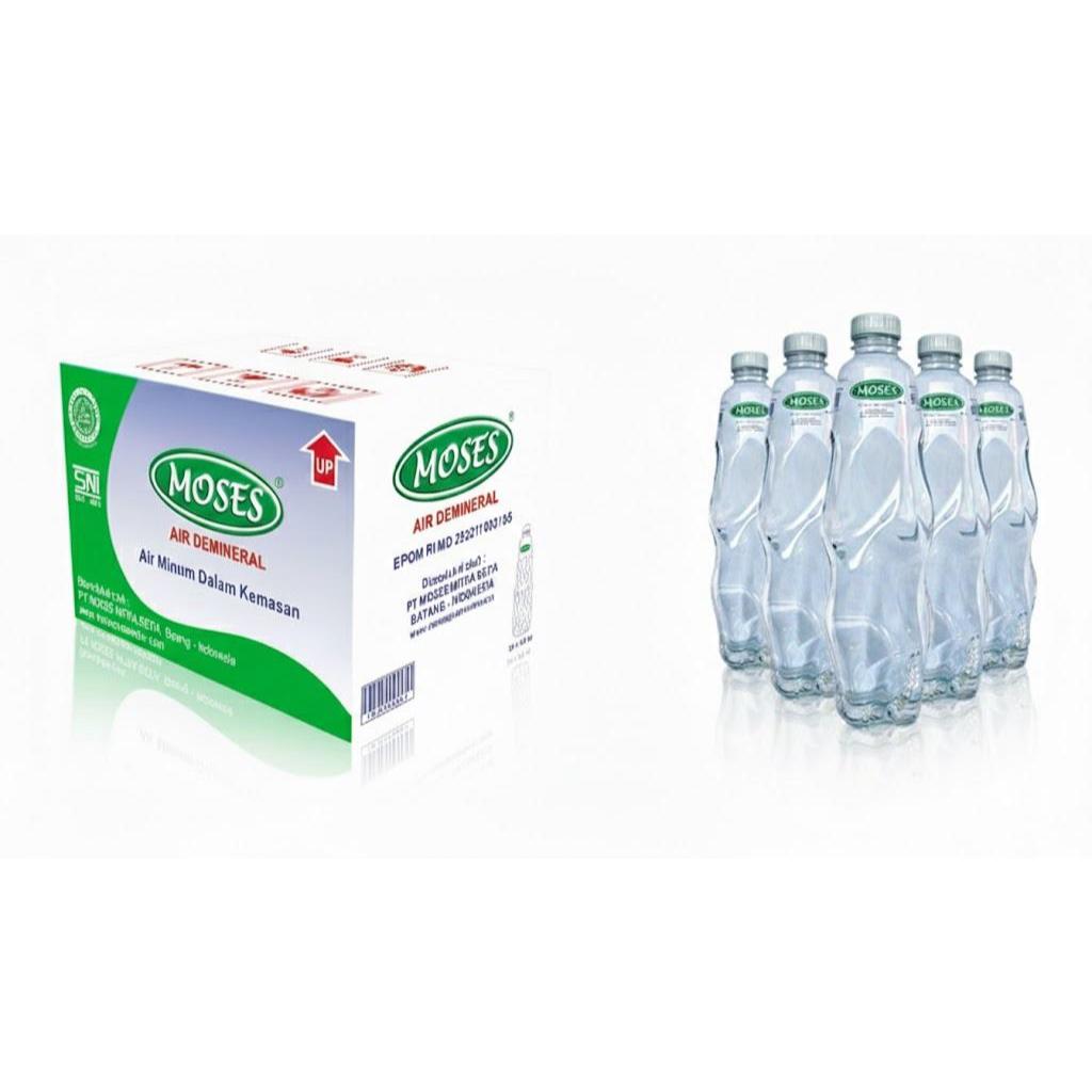 Air Minum Demineral Moses Pure Water Btl 1L Isi 12