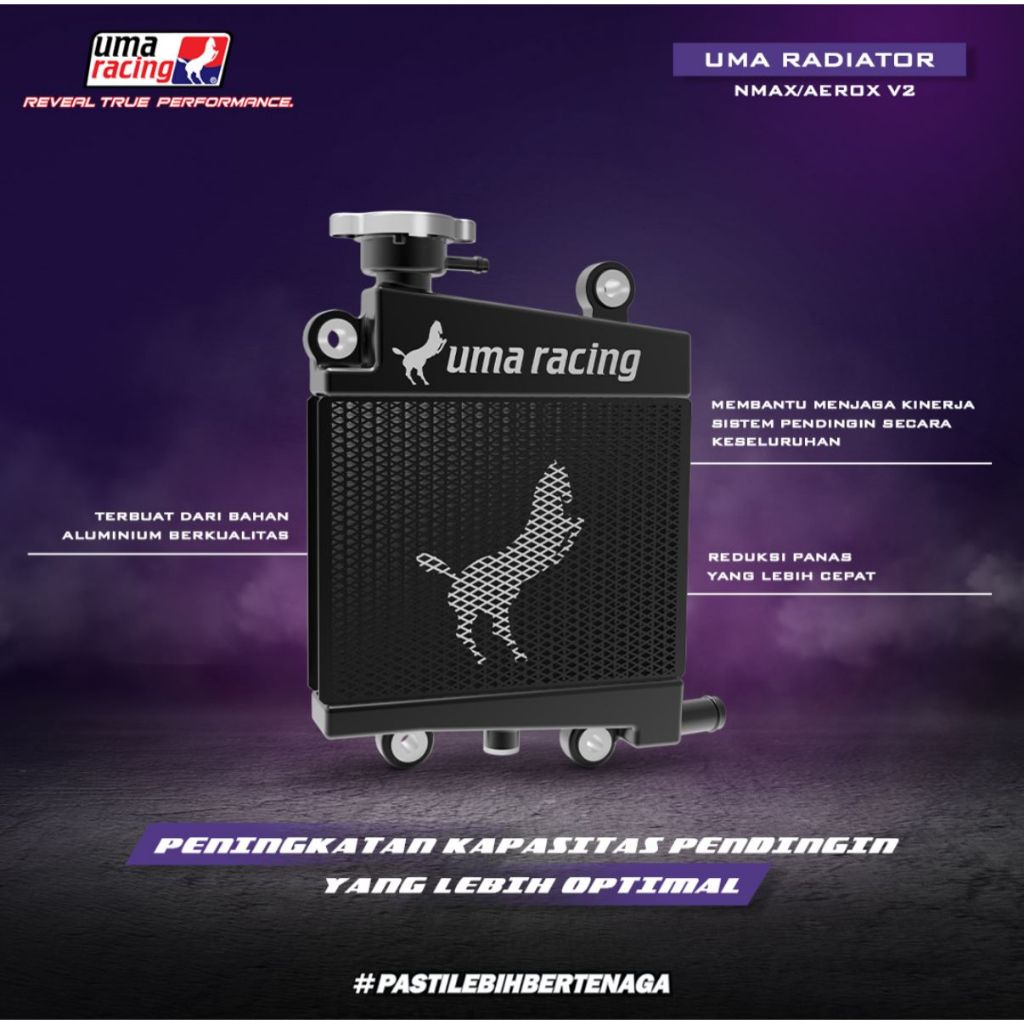 RADIATOR UMA RACING V2 N MAX AEROX JUPITER MX JUPITER MX KING FULL ALUMINIUM UMA RACING