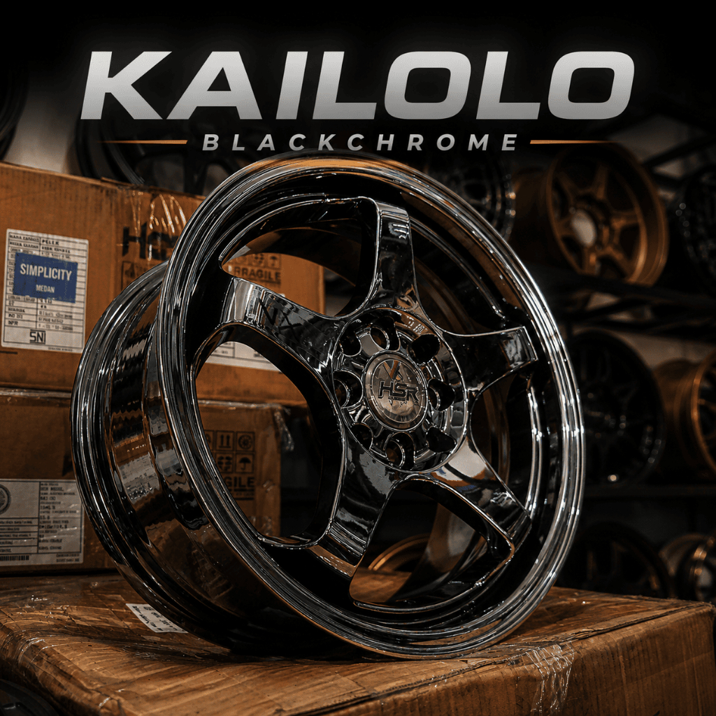Velg mobil ring 15 blackchrome RATA FENDER cocok sedan baleno vios kijang swift dll KAILOLO HSR