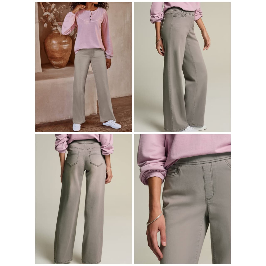 Celana J.Jill Pure Jill Soft Wide-leg Jeans In Slate Wash