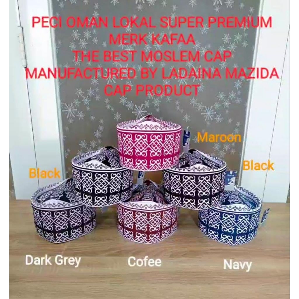 PECI BANGLADESH KAFA MOTIF BARU NEW / COD PECI OMAN KAFAA TEMBORO (PECI BANGLADESH MERK KAFAA TEMBOR