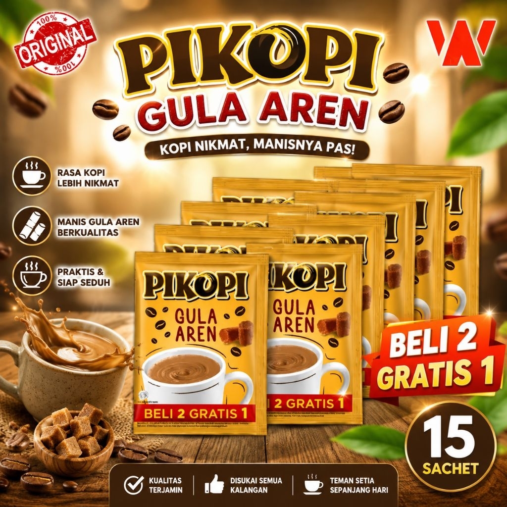 [PROMO] Pikopi Gula Aren 2 free 1 15x20g