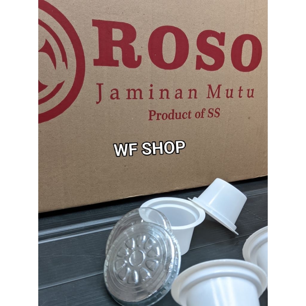 Harga perdus Cup Jelly Agar Puding 50ml Putih Susu+ Tutup Isi 2000set / Cup Plastik Puding