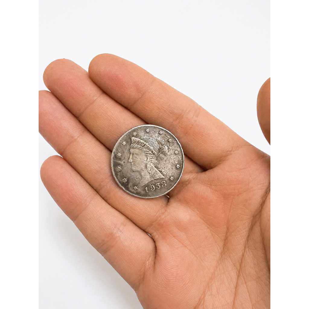 Token Perak Vintage Modern Jewellery Prize Flower 1938 | Silver Medal | Koleksi Numismatik