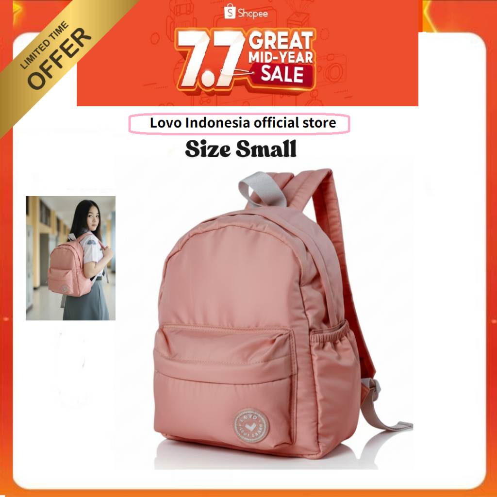 KUALITAS SUPER Lovo.id - Tas Ransel Mini Colour Pop Backpack Water reppelent - Tas Fahion Korea