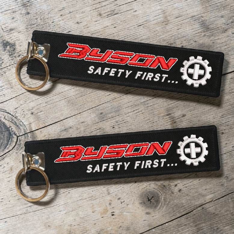 Gantungan Kunci Bordir Byson Safety First