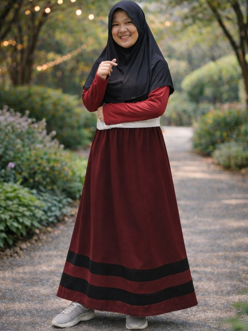 Rok Panjang Balotelli Polos Full Karet Premium Original Baloteli Salur (Produsen Rok Wolfis Amunzen)