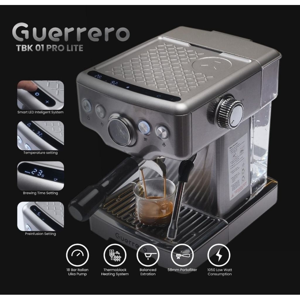 MESIN KOPI ESPRESSO-ESPRESSO MACHINE GUERRERO TBK01 PRO LITE