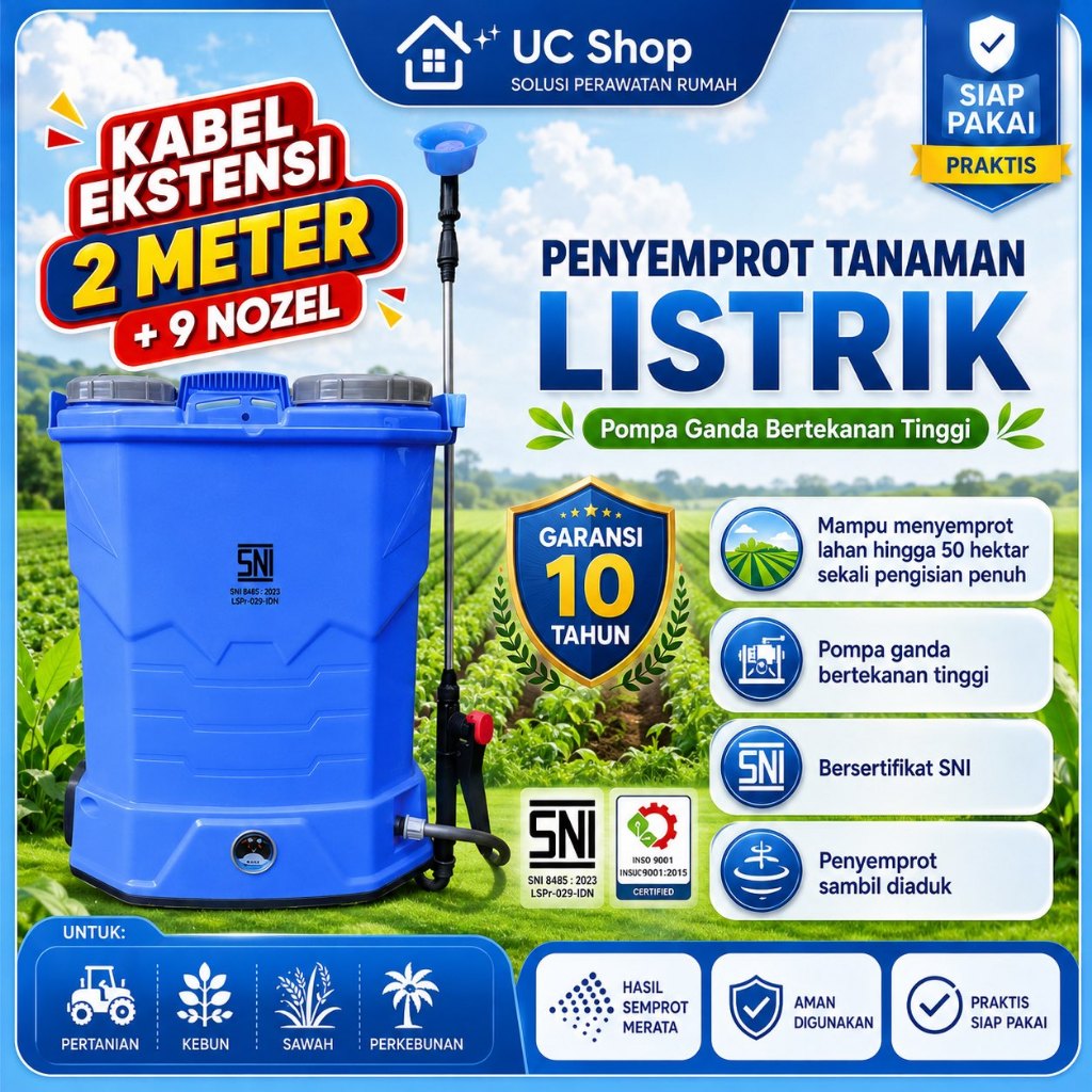 [Garansi permanen] UC SPRAYER ELEKTRIK 18 LITER Alat Semprot Tanaman Pertanian AlatSemprotan Hama Pa