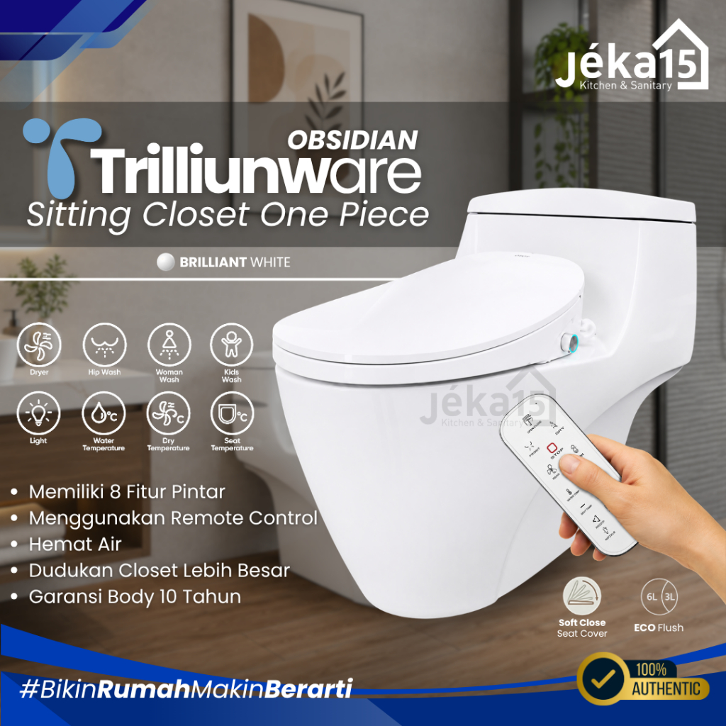 TRILLIUNWARE OBSIDIAN SERIES CLOSET DUDUK PINTAR