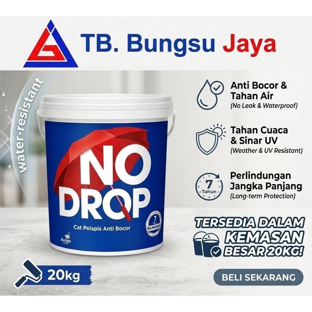 Cat Tembok / Cat Beton / Cat Pelapis Anti Bocor No Drop 20 kg