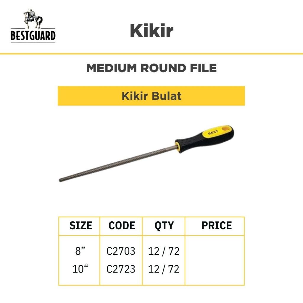 BESTGUARD C2703/C2723 | KIKIR BULAT 8" dan 10"