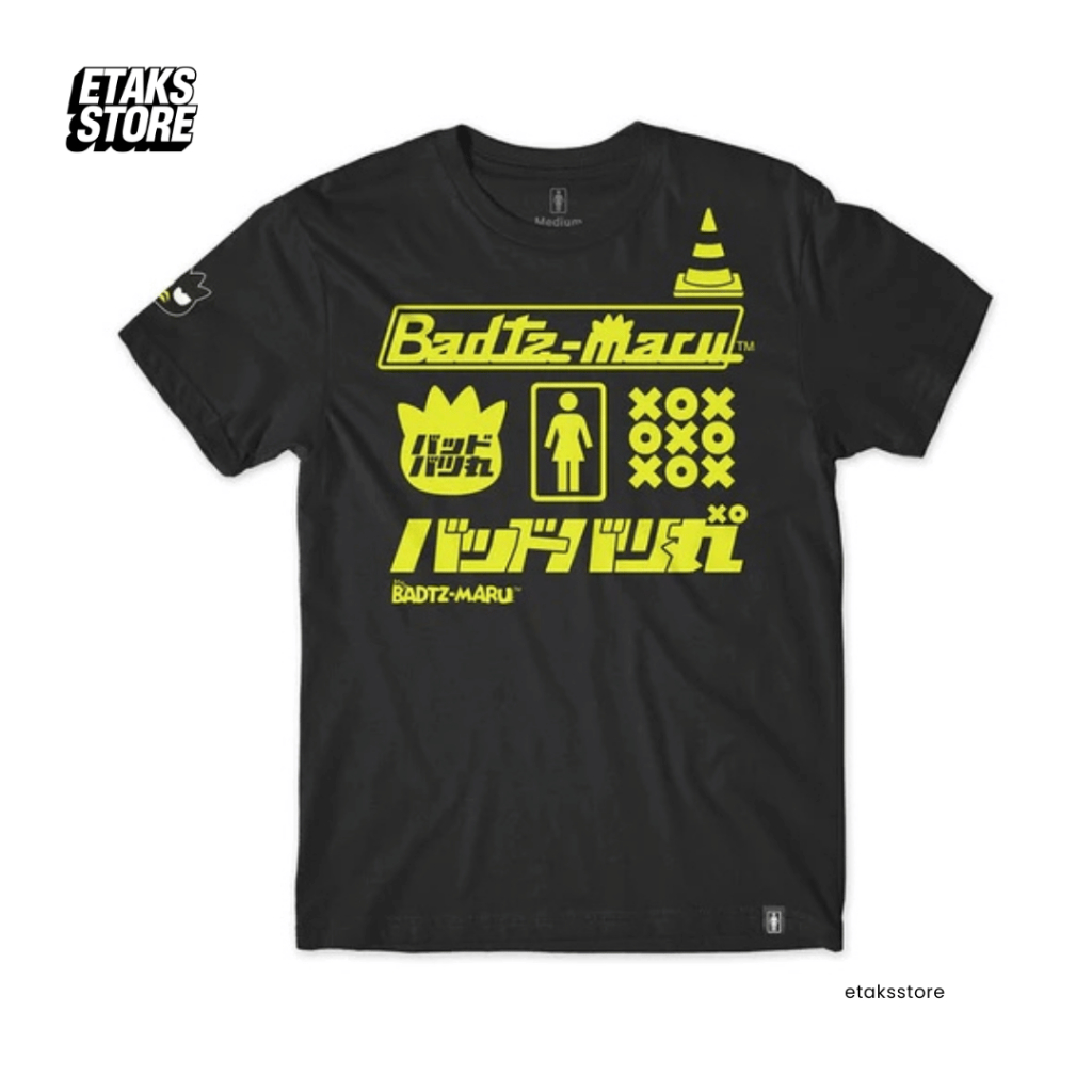 Kaos Girl Skateboards x Sanrio Badtz Black Tee| Skateboard Tshirt | Import USA | Original Resmi