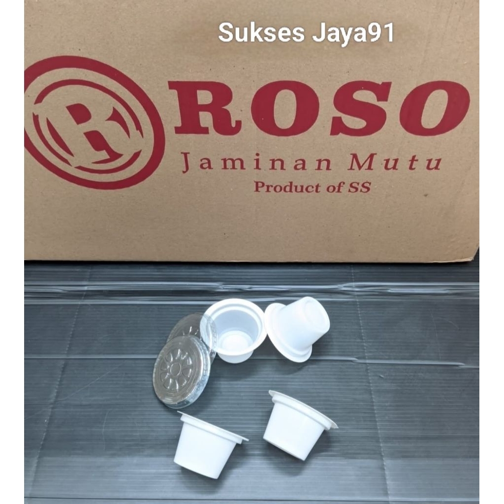 Harga perdus Cup Jelly Agar Puding 50ml Putih Susu+ Tutup Isi 2000set / Cup Plastik Puding