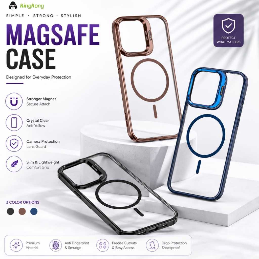 KINGKONG - Case Slim thin Magsafe List Color wireless plating for Iphone