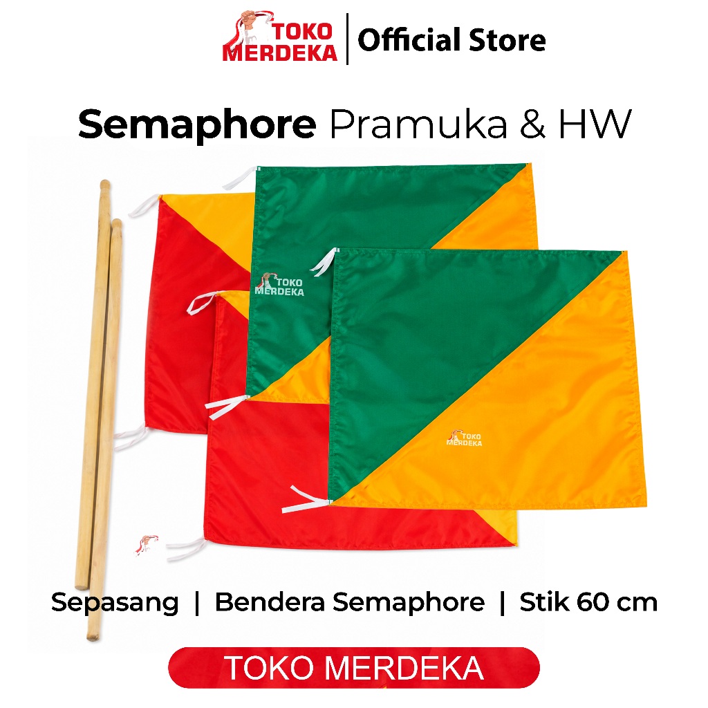 Bendera Semaphore Hw / Bendera Semapore / Semaphore / Semaphore Hw / Semaphore Pramuka / Stik Semaph