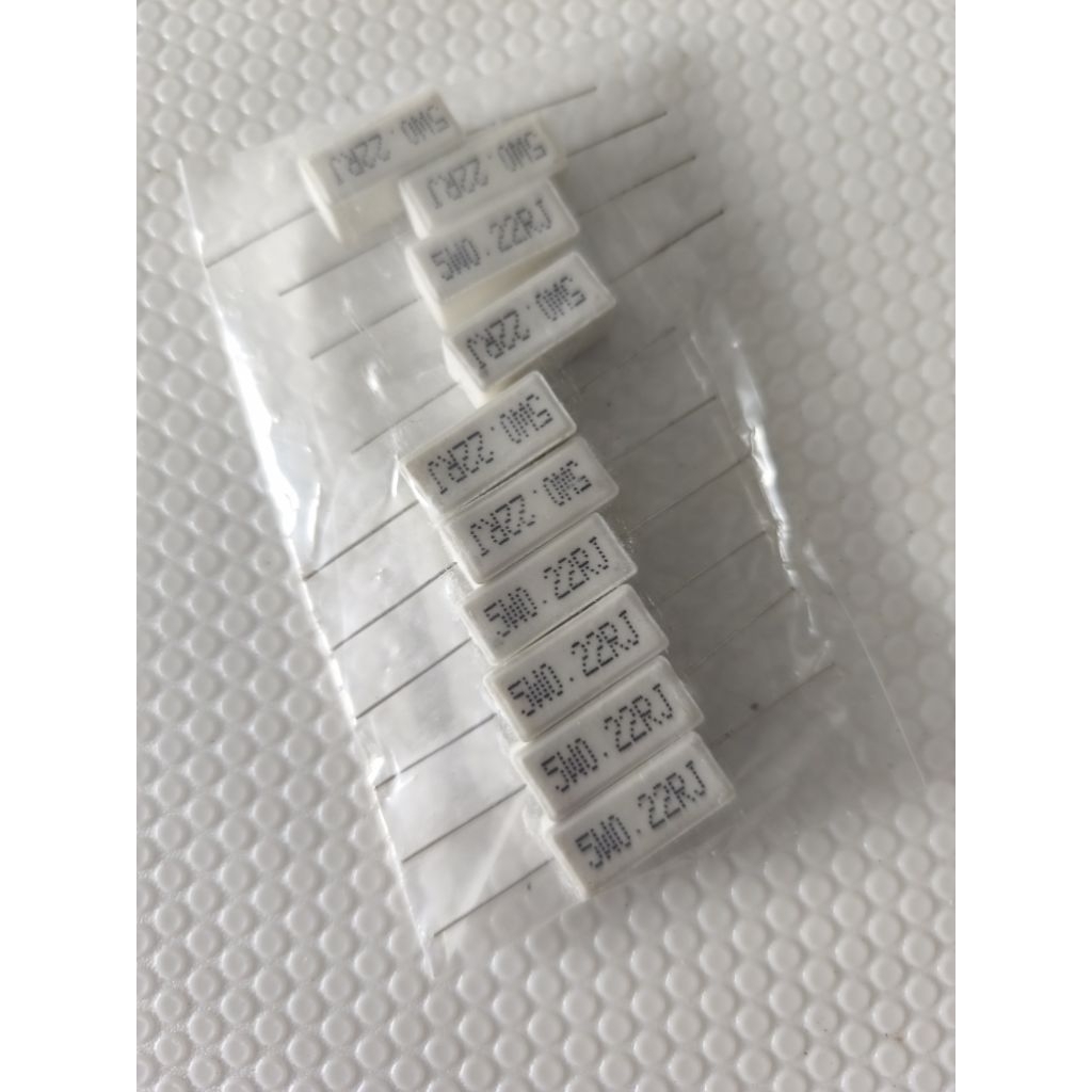 Resistor 5watt 5 watt 0.22ohm 0.22 ohm 0,22ohm 0,22 ohm