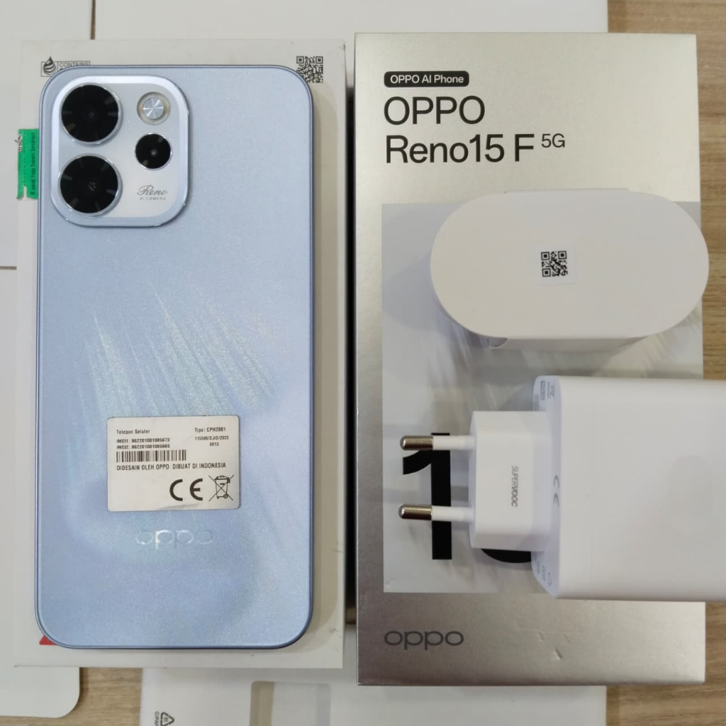 OPPO Reno15F 5G 8GB+256GB Biru Muda | ex demo | Garansi Resmi