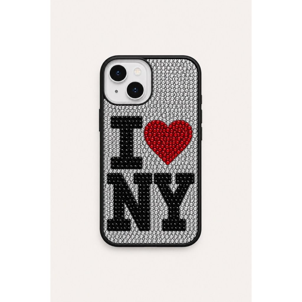 I Love NY Phone Case | Silver