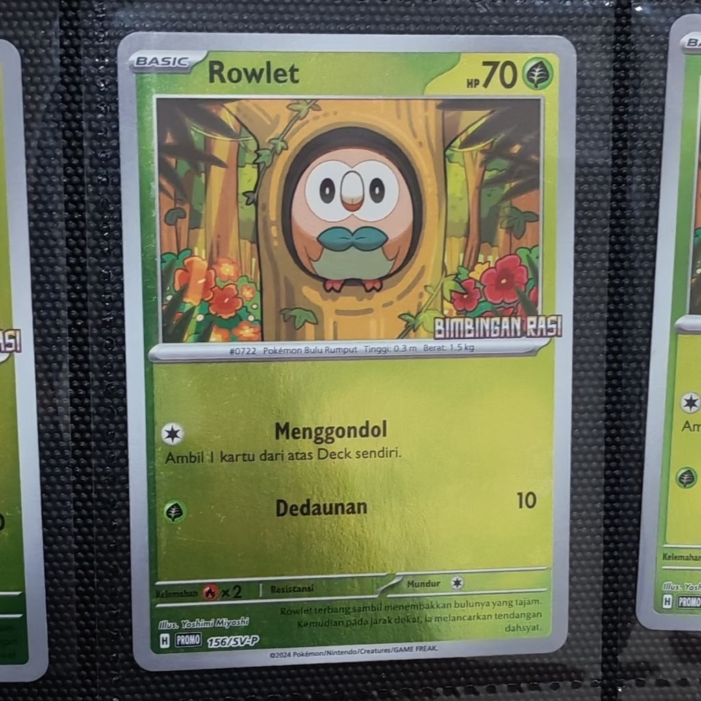 Pokemon TCG Rowlet - Kartu Promo Bimbingan Rasi
