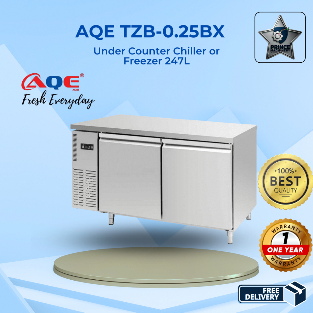 AQE Under Counter Chiller Freezer 250L TZB-0.25BX Bawah Meja