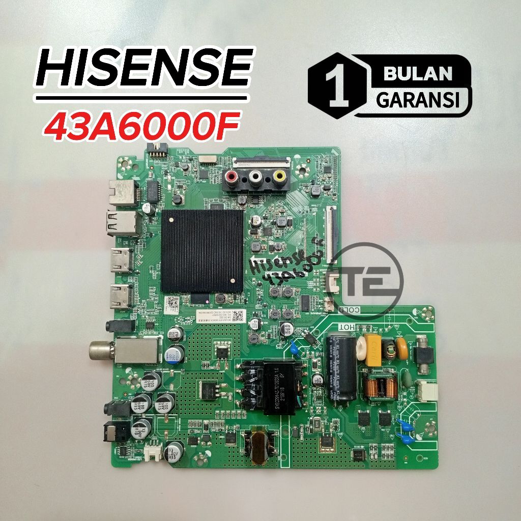 MAINBOARD HISENSE 43A6000F MESIN TV HISENSE 43A6000F MB MOTHERBOARD MODUL MOBO TV LED