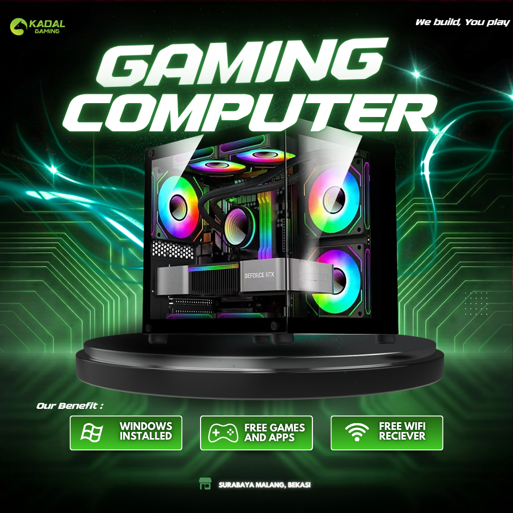 CPU RYZEN 5 5600 RTX 3060M 12GB RAM 16GB SSD 512GB PC EDITING VIDEO DESAIN GRAFIS RENDER 3D