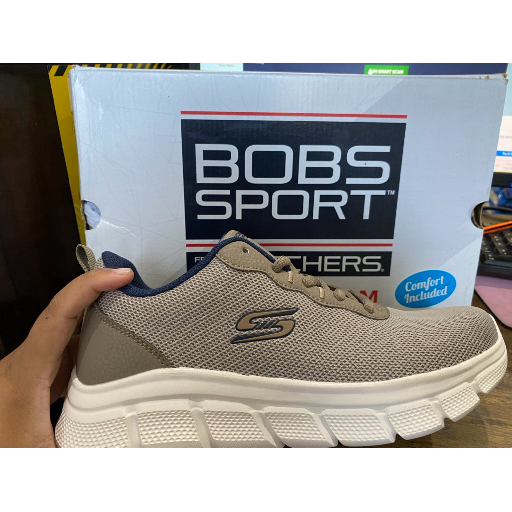 PRELOVED SKECHERS BOBS SPORT MEMORY FOAM SNEAKERS CASUAL PRIA WANITA ORIGINAL BOX