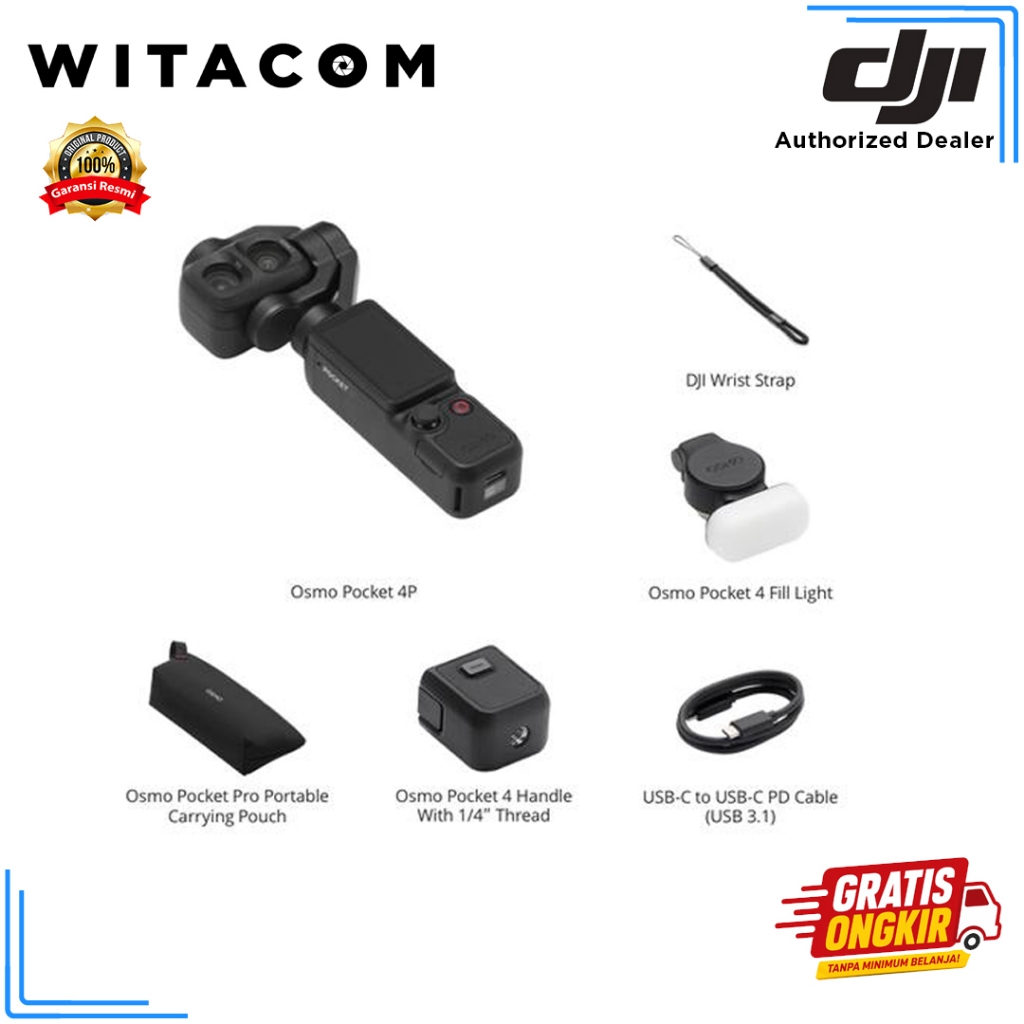 DJI Osmo Pocket 4P / DJI Osmo Pocket 4 Pro  Standard Combo - Garansi Resmi