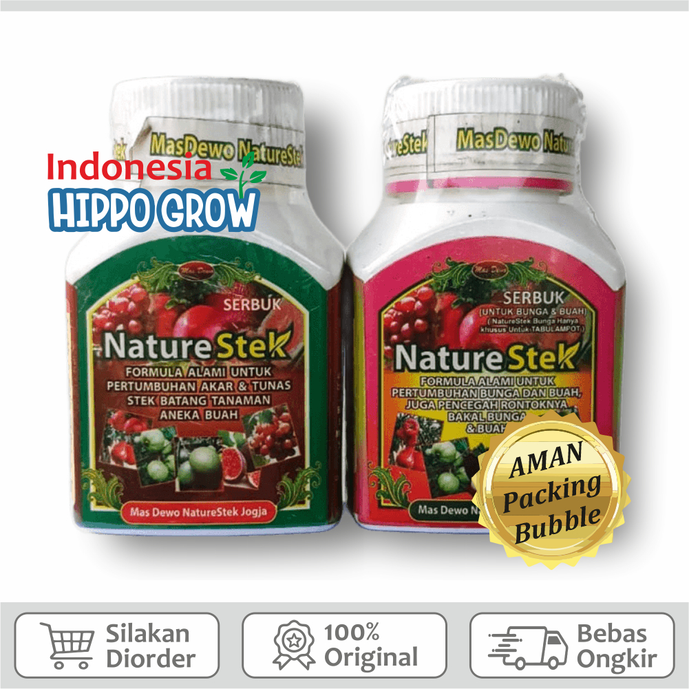 Nature Stek Mas Dewo 100gr - Pupuk Pemicu Penumbuh Akar Tunas Tanaman Setek Cangkok Cegah Rontok Bua