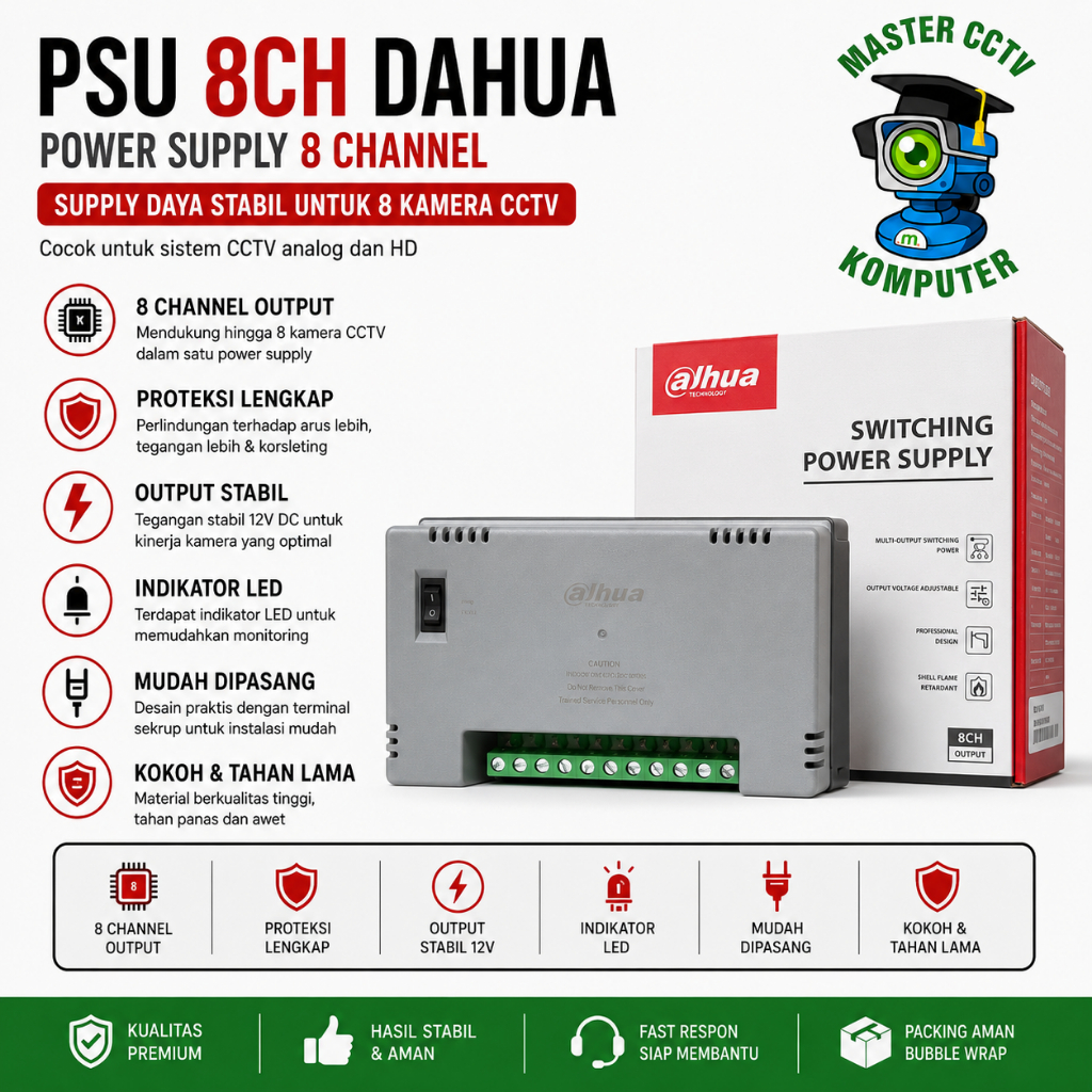 PSU 8CH DAHUA Power Supply 8 Channel PSU 8CH
