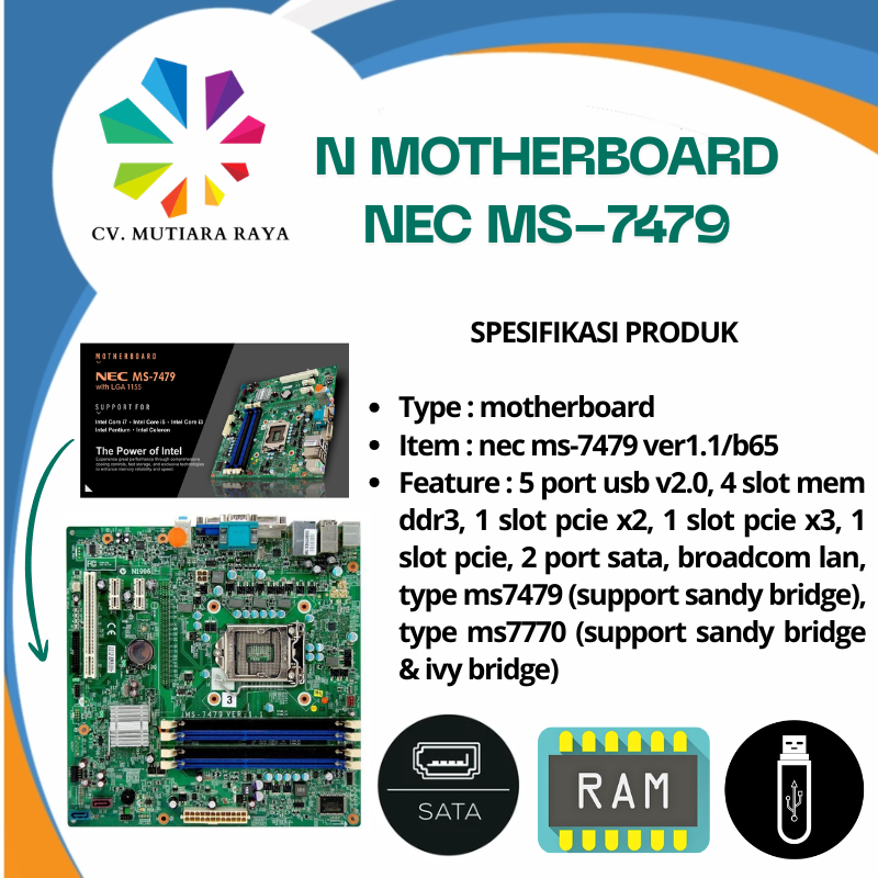 N MOTHERBOARD NEC MS-7479