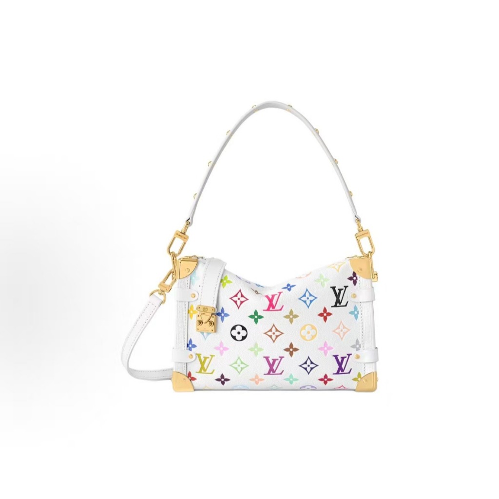 Takashi Murakami collaboration Side TRUNK white tri color detachable and adjustable shoulder strap c