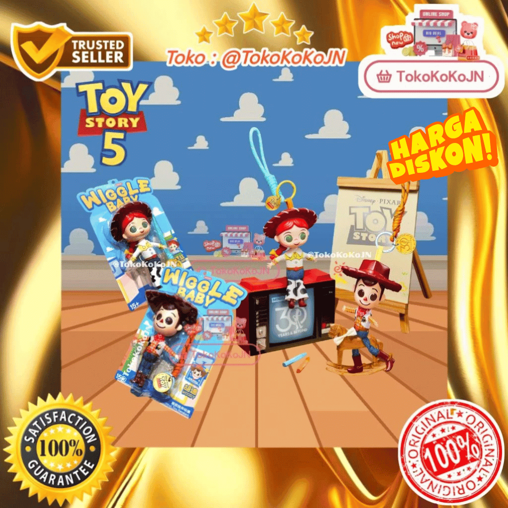 Wiggle Baby Toy Story Woddy Jessie Original 100% Toy Story x Miniso
