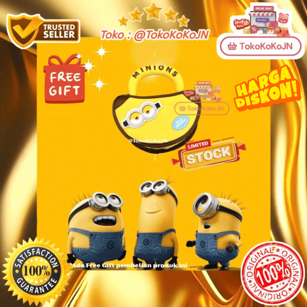 Tas Selempang Minions Hello Banana Sling Bag Minions x Miniso