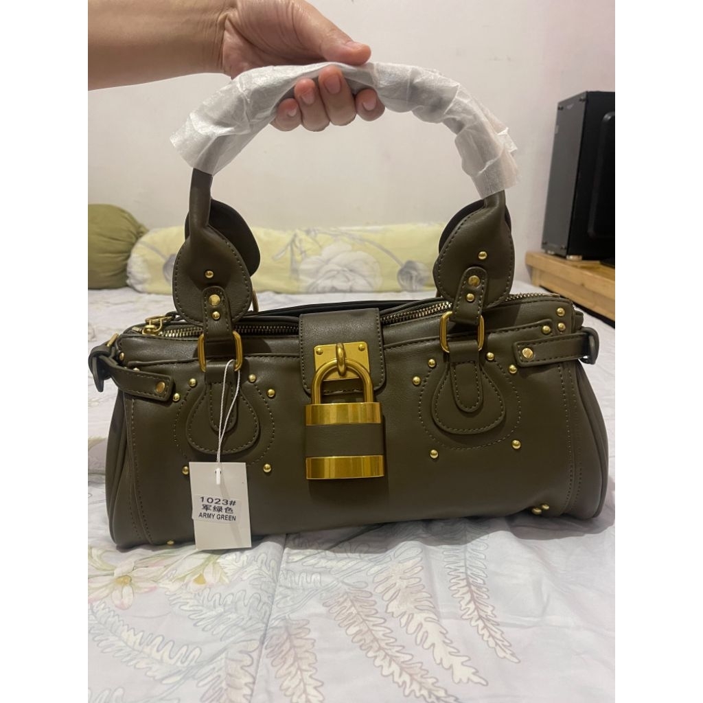 Chloe Paddington bag leather aloe green