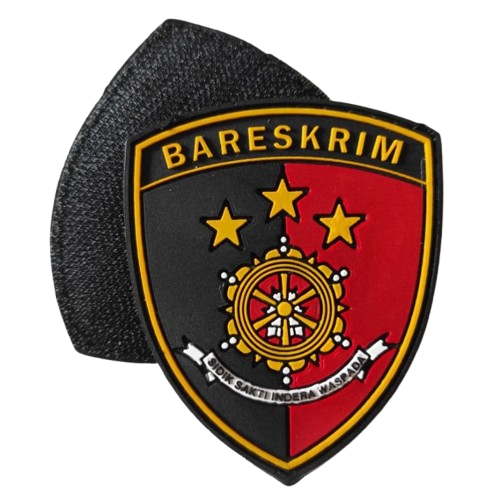 PATCH RUBBER LOGO BARESKRIM/TEMPELAN EMBLEM KARET POLRI/POLISI