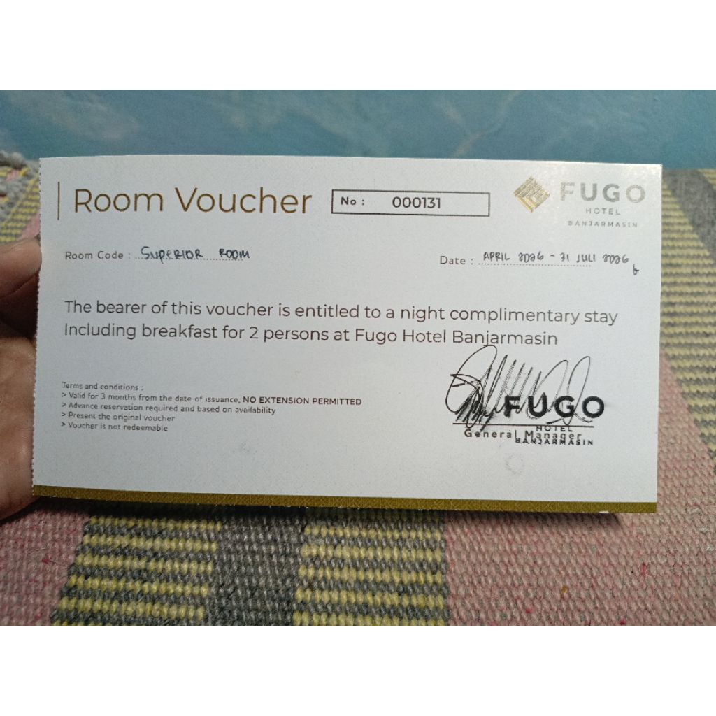 Voucher Hotel Fugo