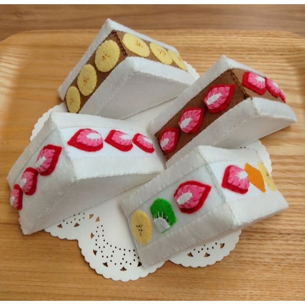 Mainan flanel Replika Fruit sandwich/mainan flanel/replika Makanan